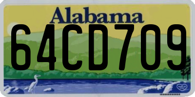 AL license plate 64CD709