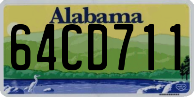 AL license plate 64CD711