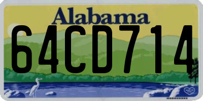 AL license plate 64CD714