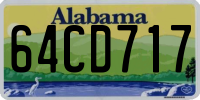 AL license plate 64CD717