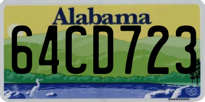 AL license plate 64CD723