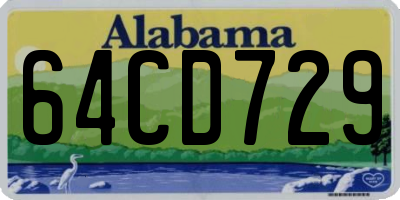 AL license plate 64CD729