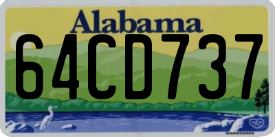 AL license plate 64CD737