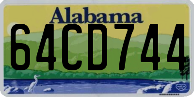 AL license plate 64CD744
