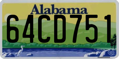 AL license plate 64CD751