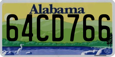 AL license plate 64CD766