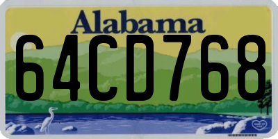 AL license plate 64CD768