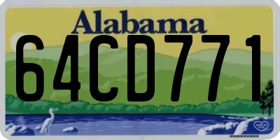AL license plate 64CD771