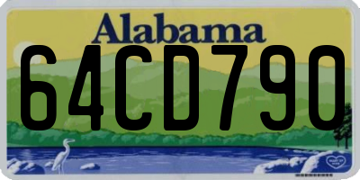AL license plate 64CD790