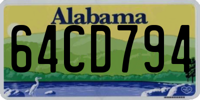 AL license plate 64CD794