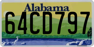 AL license plate 64CD797