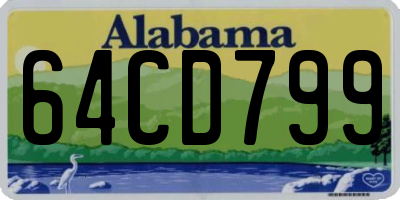 AL license plate 64CD799