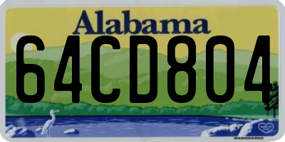 AL license plate 64CD804