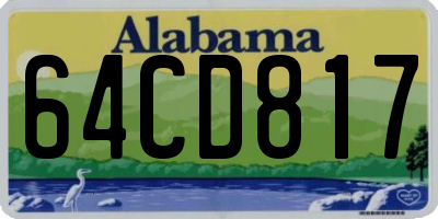 AL license plate 64CD817