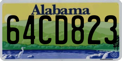 AL license plate 64CD823
