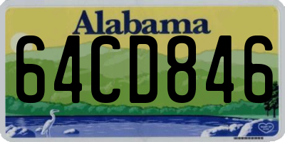 AL license plate 64CD846