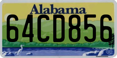 AL license plate 64CD856