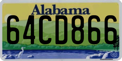 AL license plate 64CD866