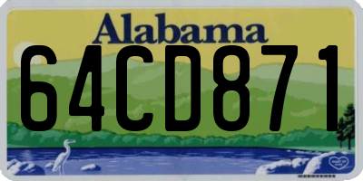 AL license plate 64CD871