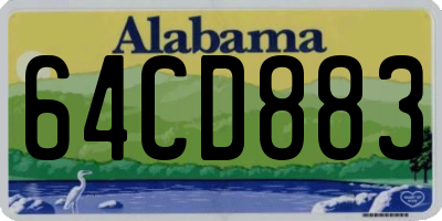 AL license plate 64CD883