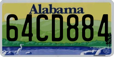 AL license plate 64CD884