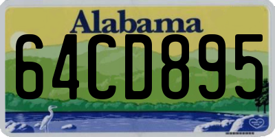 AL license plate 64CD895