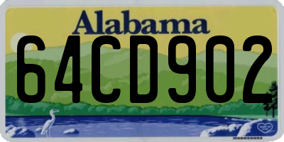 AL license plate 64CD902