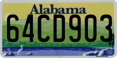 AL license plate 64CD903
