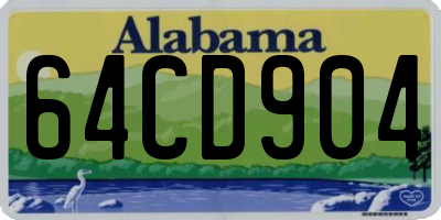 AL license plate 64CD904