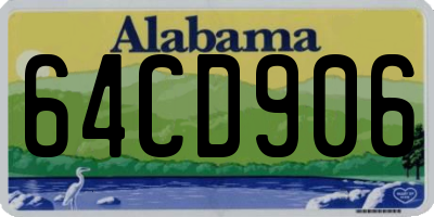 AL license plate 64CD906