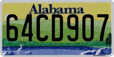 AL license plate 64CD907