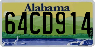 AL license plate 64CD914