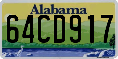 AL license plate 64CD917