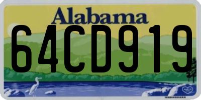 AL license plate 64CD919