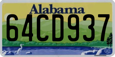 AL license plate 64CD937