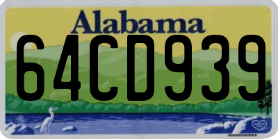 AL license plate 64CD939