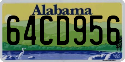 AL license plate 64CD956