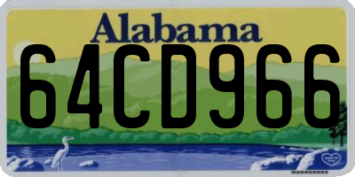 AL license plate 64CD966