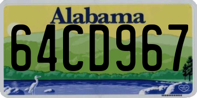 AL license plate 64CD967