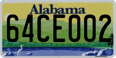 AL license plate 64CE002
