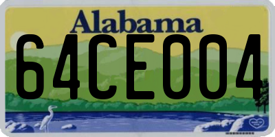 AL license plate 64CE004
