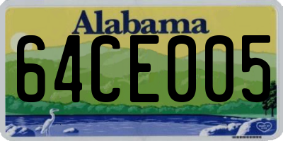 AL license plate 64CE005