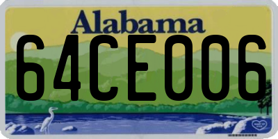 AL license plate 64CE006
