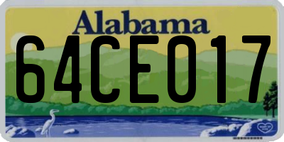 AL license plate 64CE017