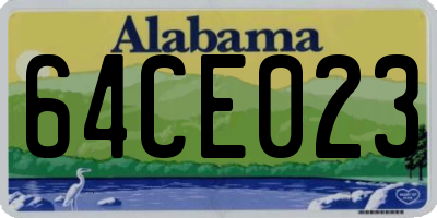 AL license plate 64CE023