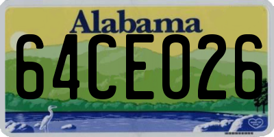 AL license plate 64CE026