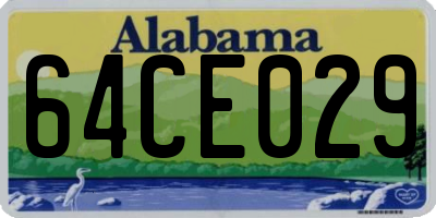 AL license plate 64CE029