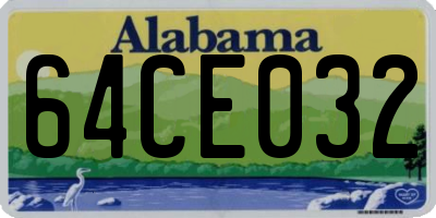 AL license plate 64CE032