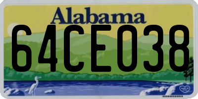 AL license plate 64CE038