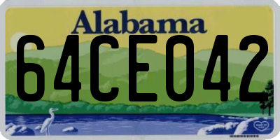 AL license plate 64CE042